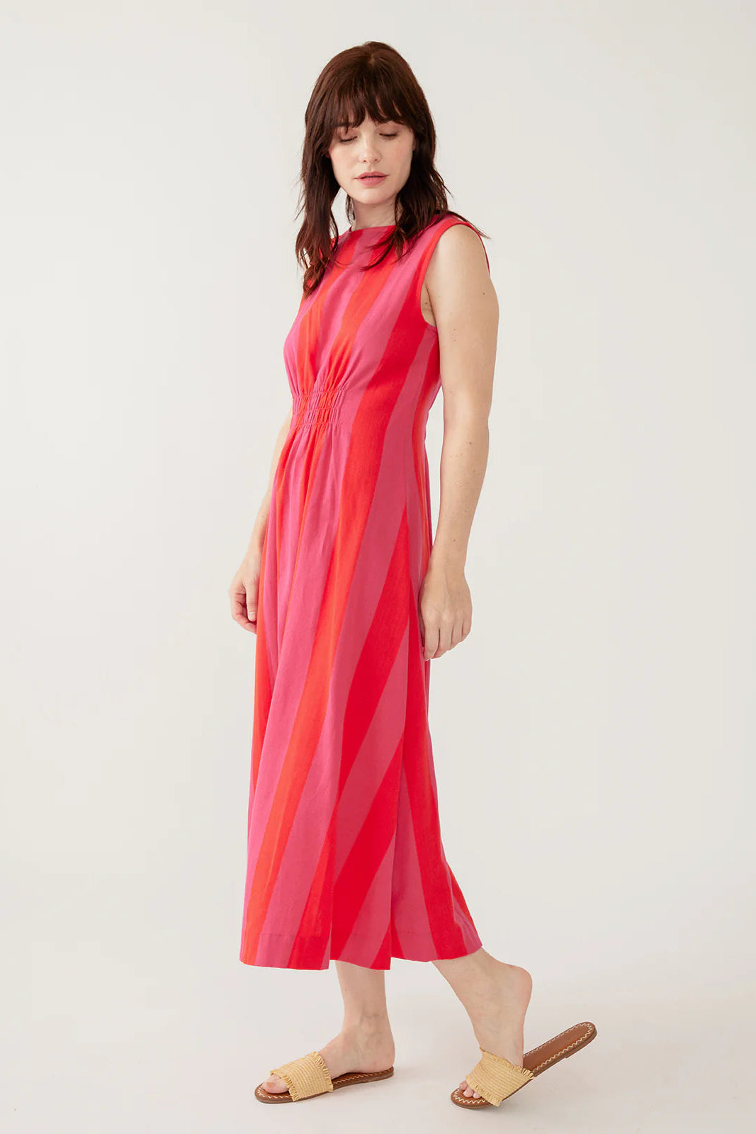 Artsy Traveler Sleeveless Midi Dress