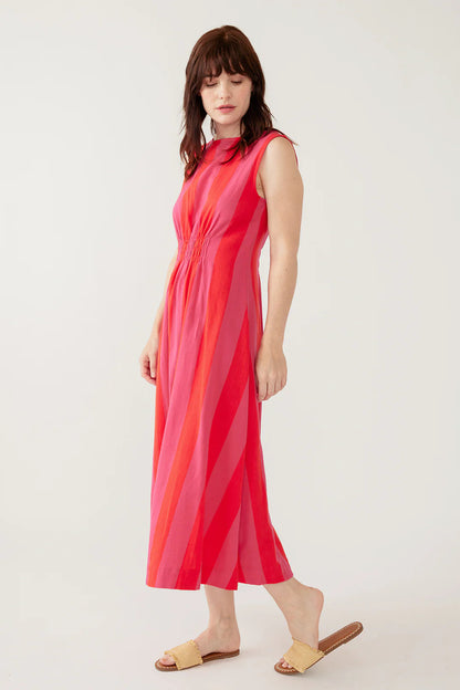 Artsy Traveler Sleeveless Midi Dress