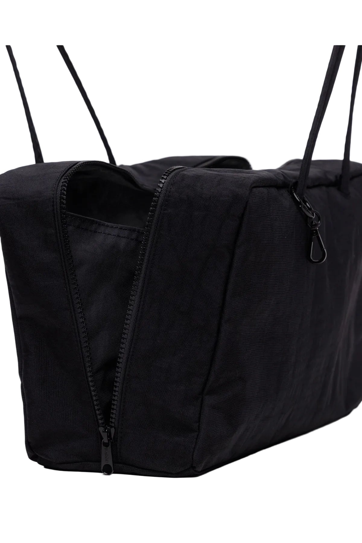 Medium Nylon Bowler Bag Black