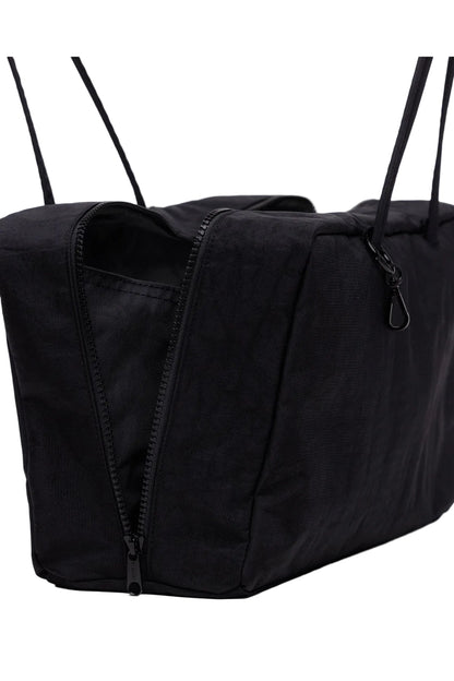 Medium Nylon Bowler Bag Black