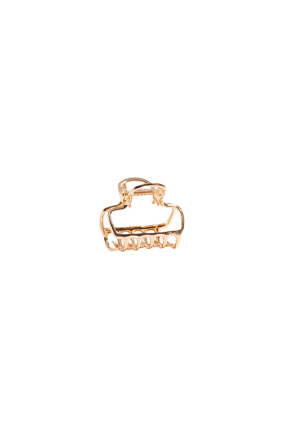 Gold Medium Metal Puffy Claw Clip