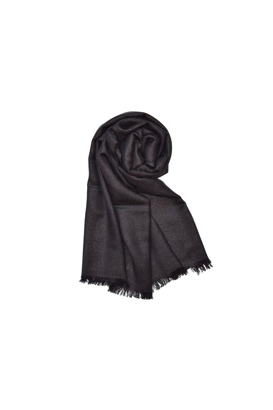 Metallic Woven Evening Wrap Black