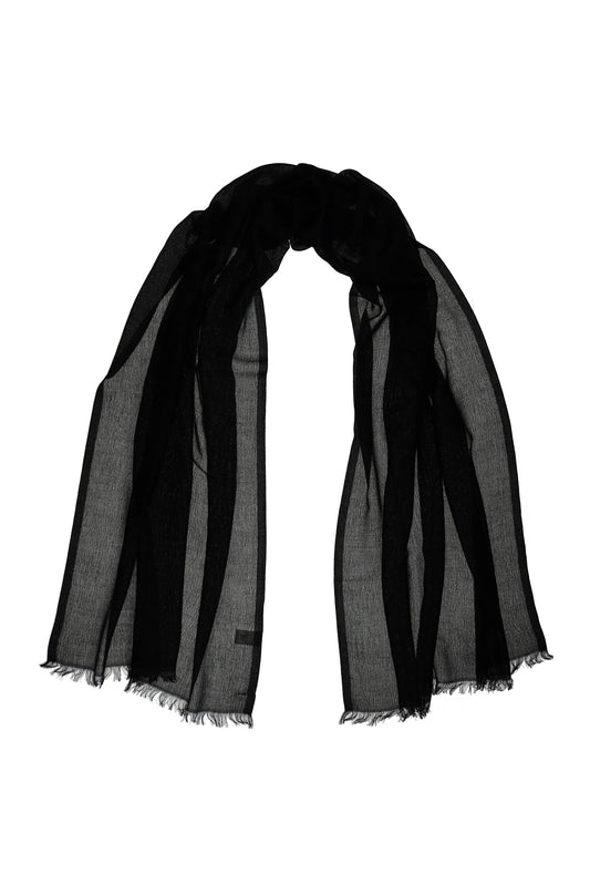 Metallic Woven Evening Wrap Black