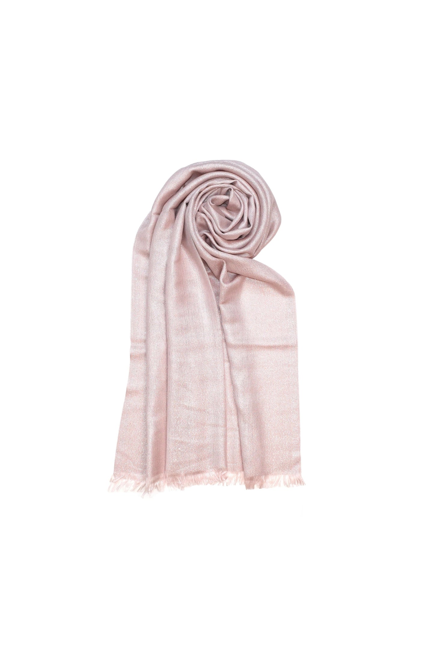 Metallic Woven Evening Wrap Rose Gold