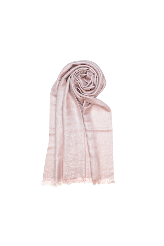 Metallic Woven Evening Wrap Rose Gold