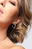 Michaela Hoops 1" Silver