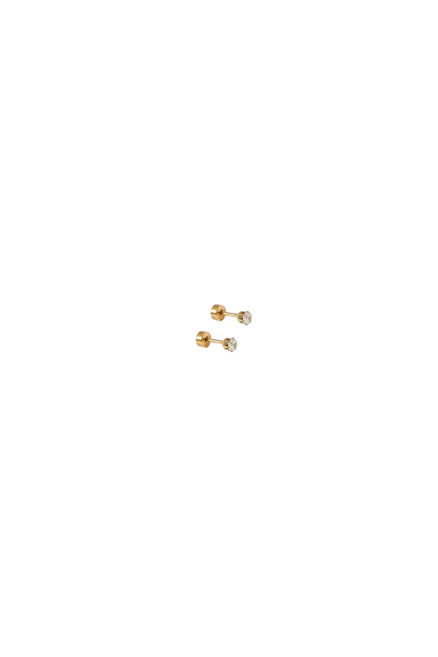 Micro Helen Screwback Studs Gold