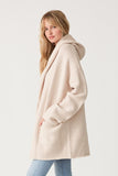 Mid-Length Hooded Sweater Coat