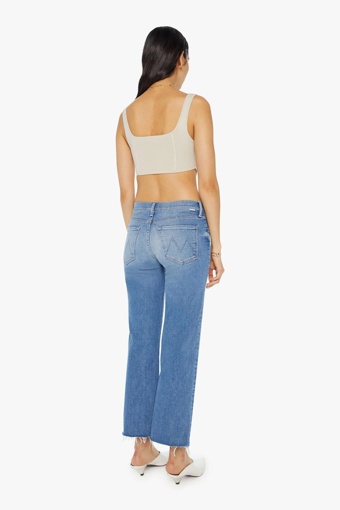 Mid Rise Rambler Ankle Zip Fray