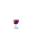 Midi Red Wine Glass Hair Claw
