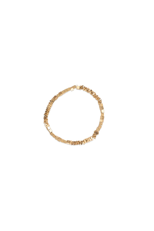 Mini Metal Stacking Bracelet Geometric Gold