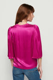 Miss Magenta Donna Bell Sleeve Blouse