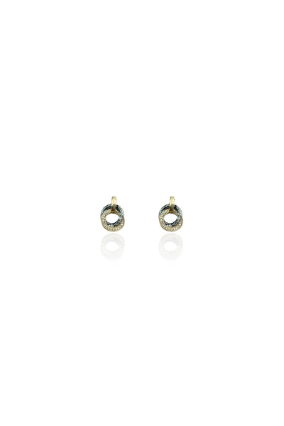 Mixed Metal Mini Trinity Earrings