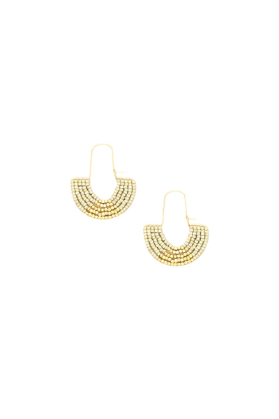 Miyuki U-Hoop Earring Cream/Gold