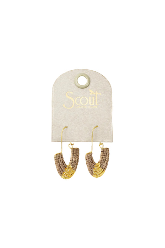 Miyuki U-Hoop Earring Pewter