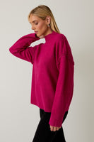 Mock Neck Sweater Berry