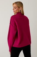 Mock Neck Sweater Berry