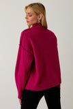 Mock Neck Sweater Berry