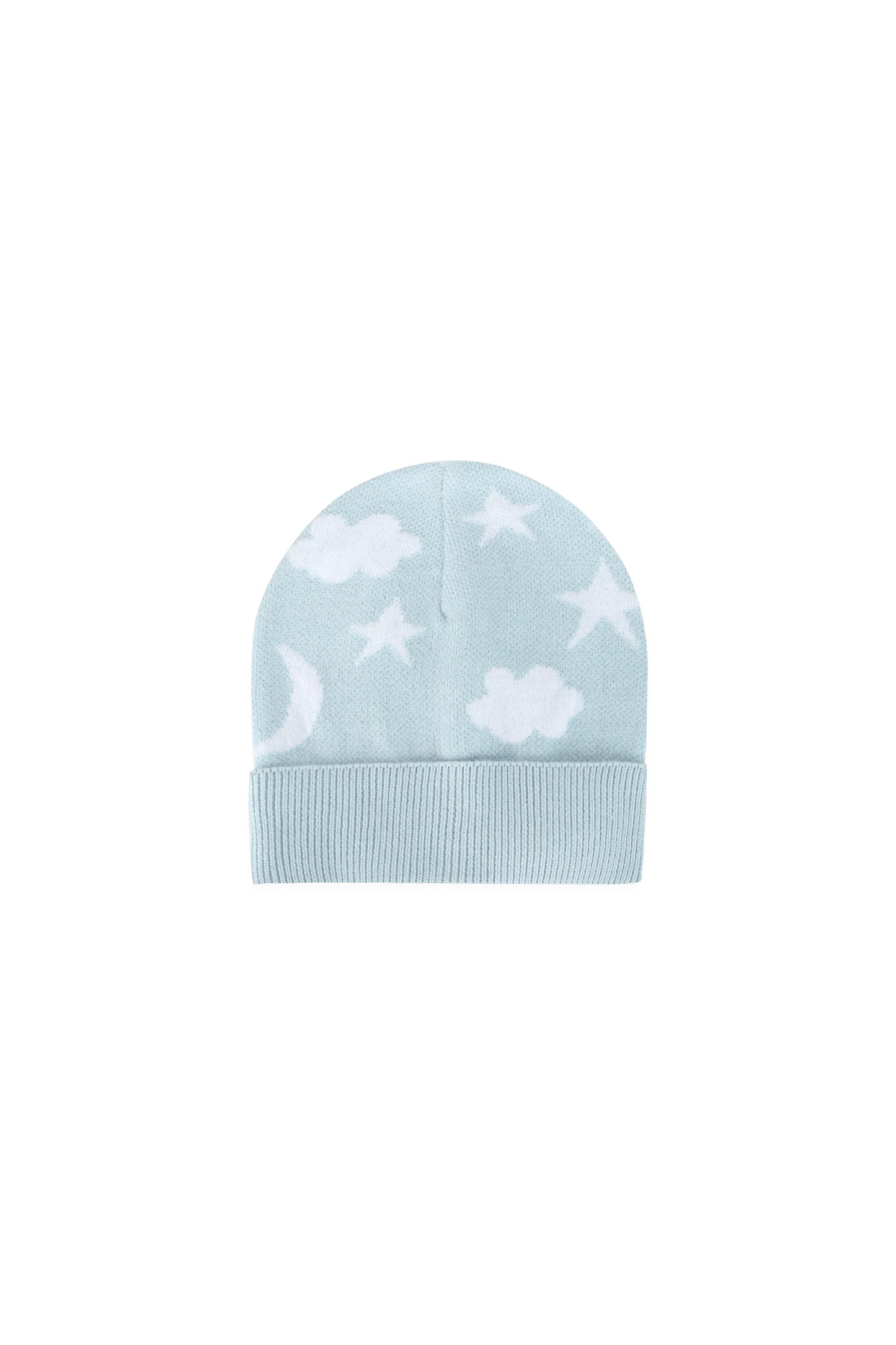 Moon & Stars Baby Beanie Baby Blue