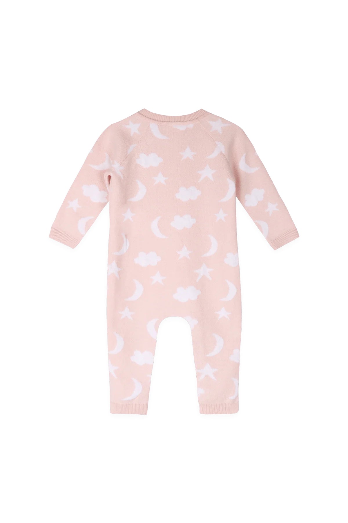 Moon & Stars Baby Coverall Baby Pink