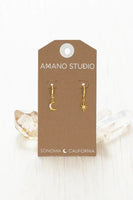Moon and Star Huggie Hoops