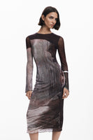 Mr. Christian Lacroix Mesh Midi Dress