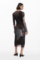 Mr. Christian Lacroix Mesh Midi Dress