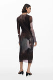 Mr. Christian Lacroix Mesh Midi Dress