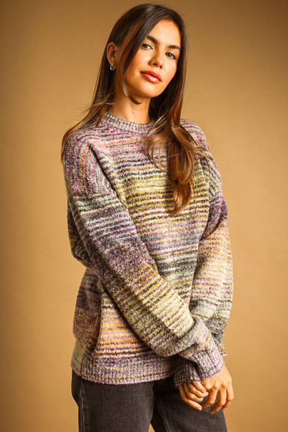 Multi Color Stripe Sweater