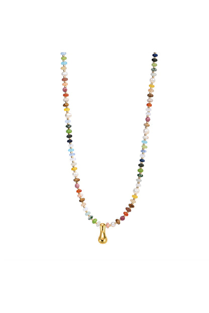 Multicolor Bubble Letter Necklace