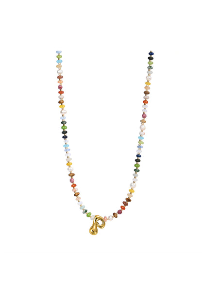 Multicolor Bubble Letter Necklace