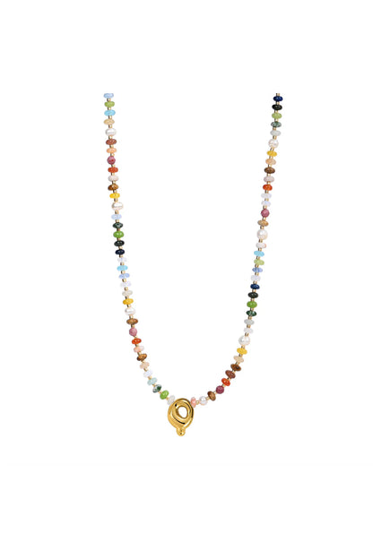 Multicolor Bubble Letter Necklace