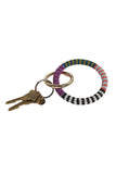 Multicolored Stripes Key Ring Bangle