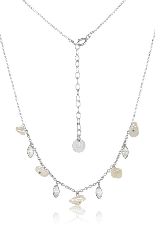 Rio Half Way Short Silver Necklace