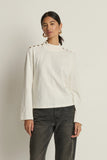 Neda Bell Sleeve Mock Neck Top