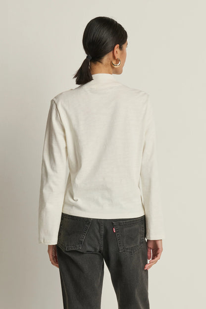 Neda Bell Sleeve Mock Neck Top