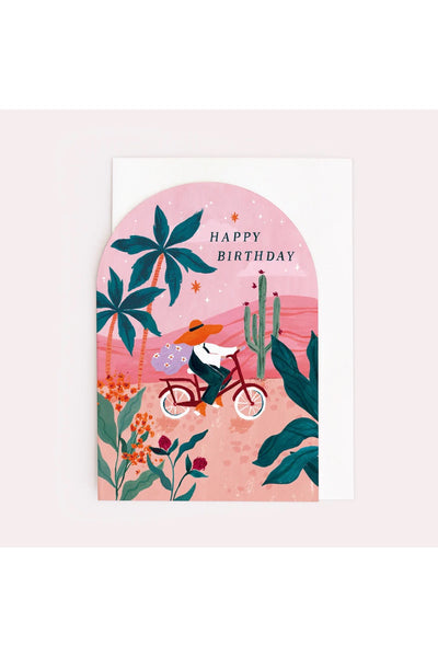 Sunset Bike Birthday Card