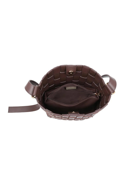 Naomi Woven Bucket Bag Chocolate