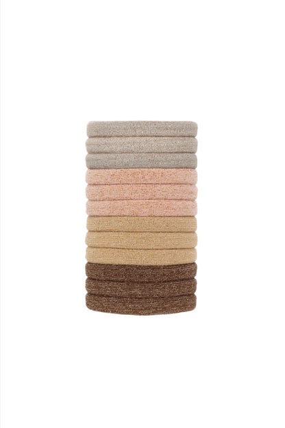 Neutral Glitter Medium Elastics