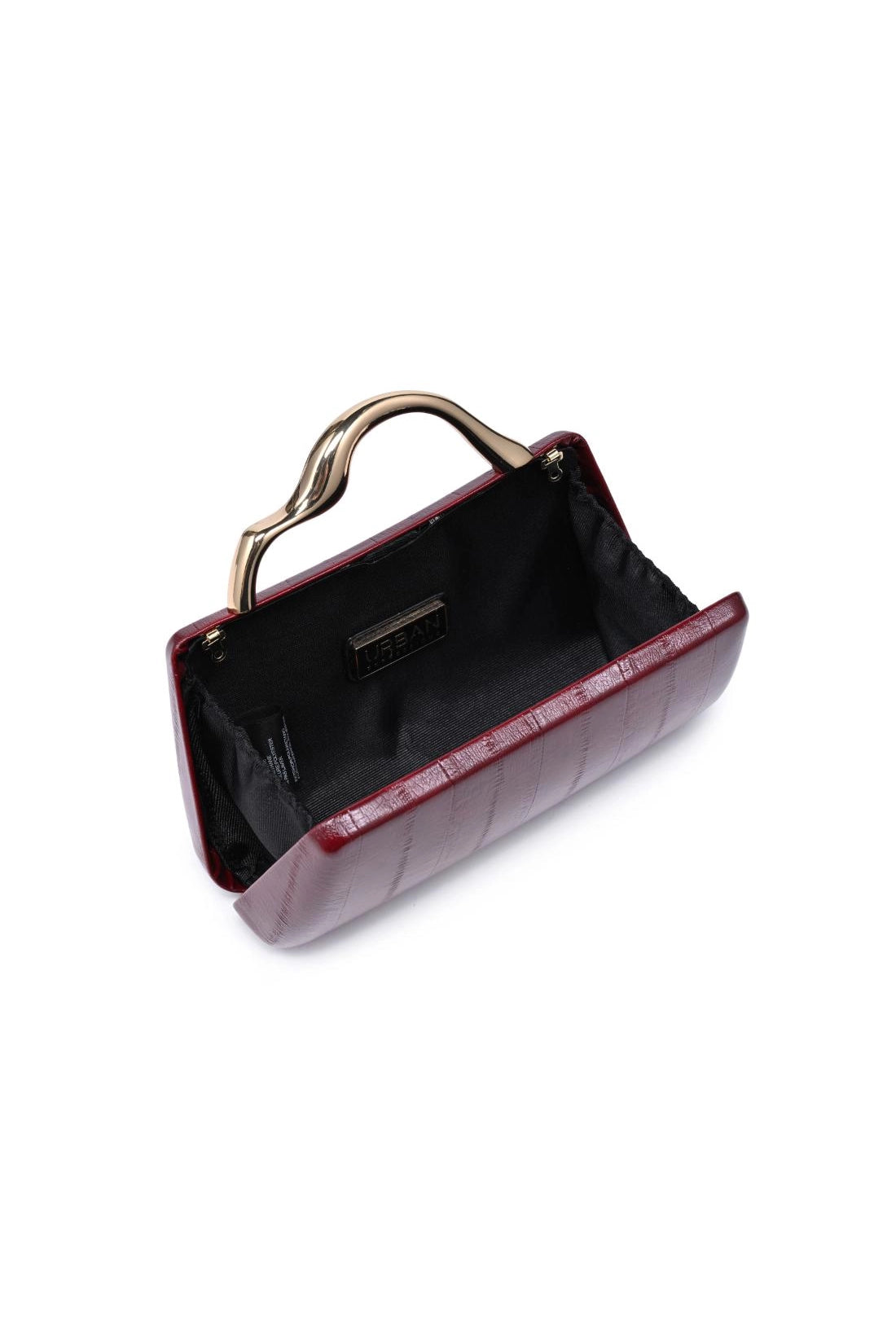 Nichelle Sculptural Handle Clutch Burgundy