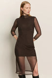 Night Out Mock Neck Dress