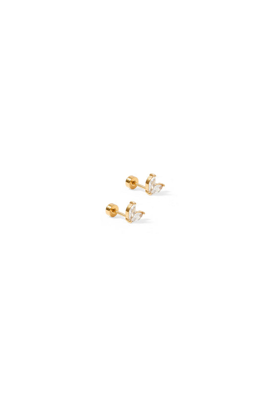 Nova Screwback Studs Gold