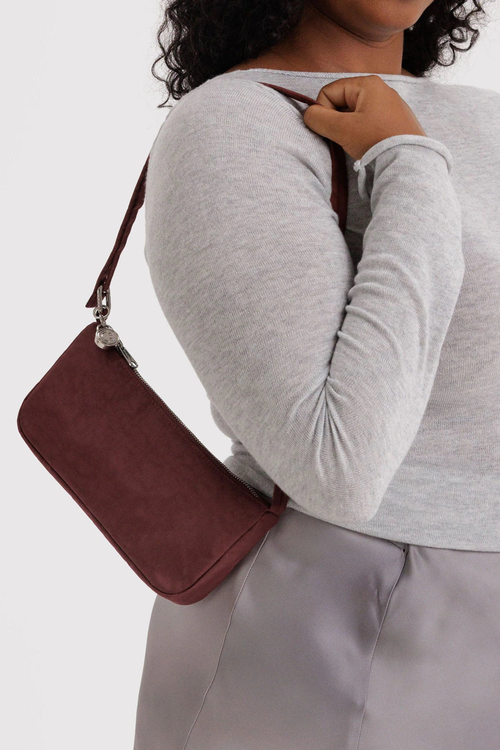 Nylon Pochette Mahogany
