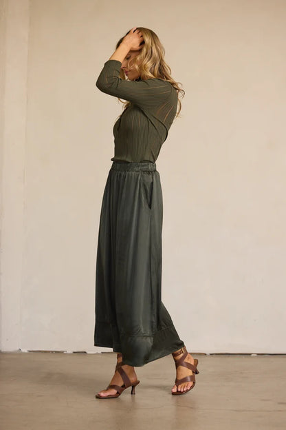 Cally Midi Silky Skirt