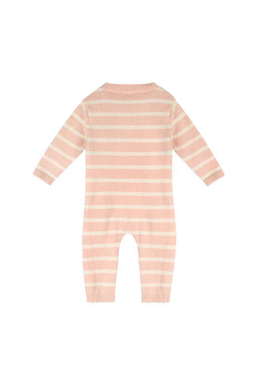 Ocean Embroidered Knit Baby Jumpsuit