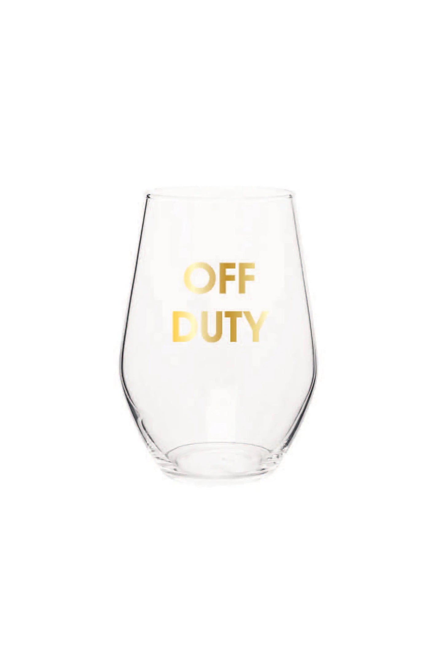 Off Duty Wine Glass