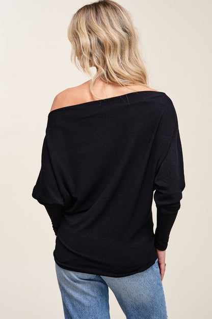 Off Shoulder Dolman Sleeve Top
