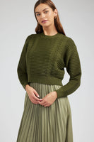 Olive Pullover Sweater Dress Set