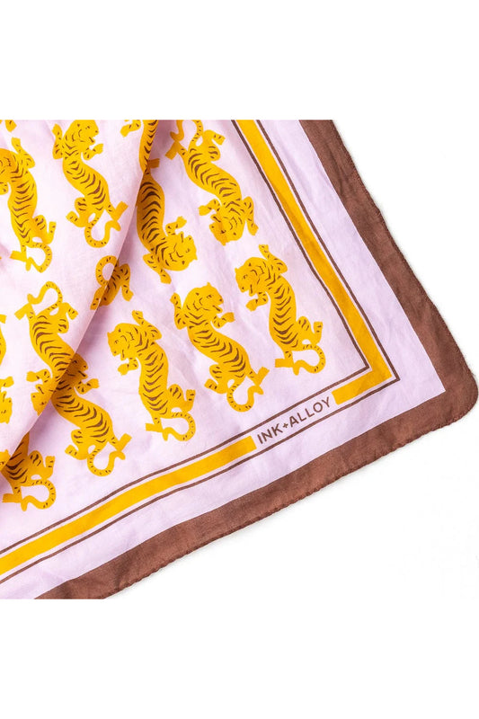 Olivia Square Scarf Tiger Print