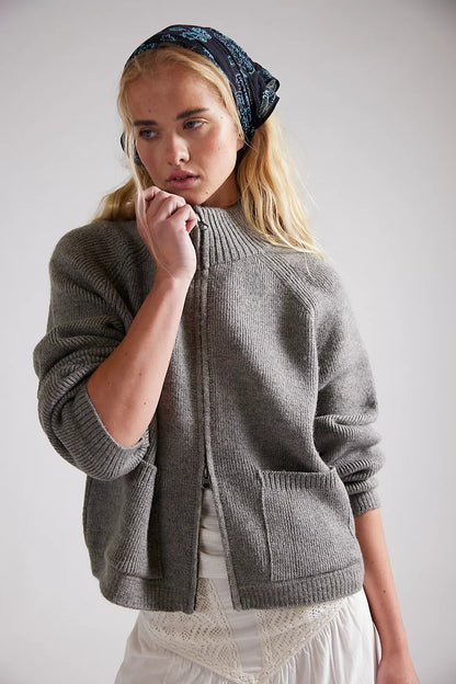 On It Zip-Up Cardigan